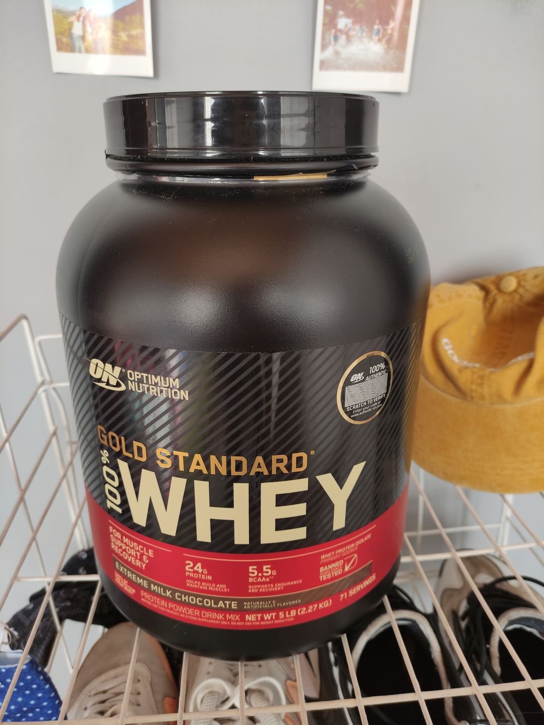 Customer photo review of Optimum Nutrition Gold Standard 100% Whey Proteina 5 Lb