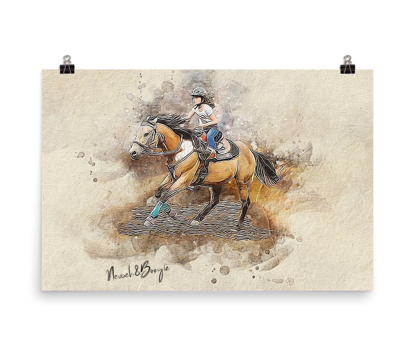 Customer photo review of Personalized Horse portrait