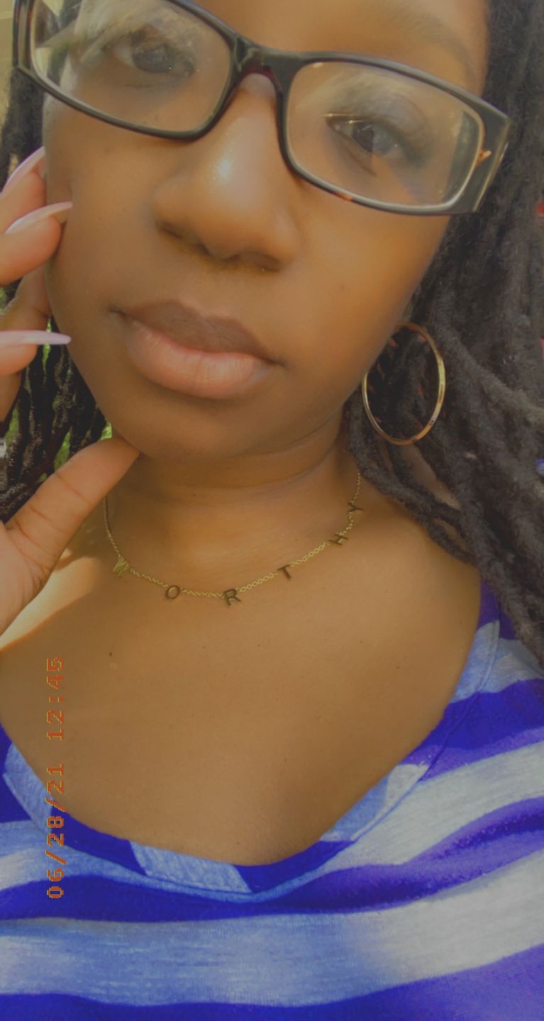 Customer photo review of WORTHY NECKLACE | SILVER & GOLD