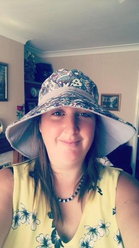 Customer photo review of Foldable Button Brim Hat