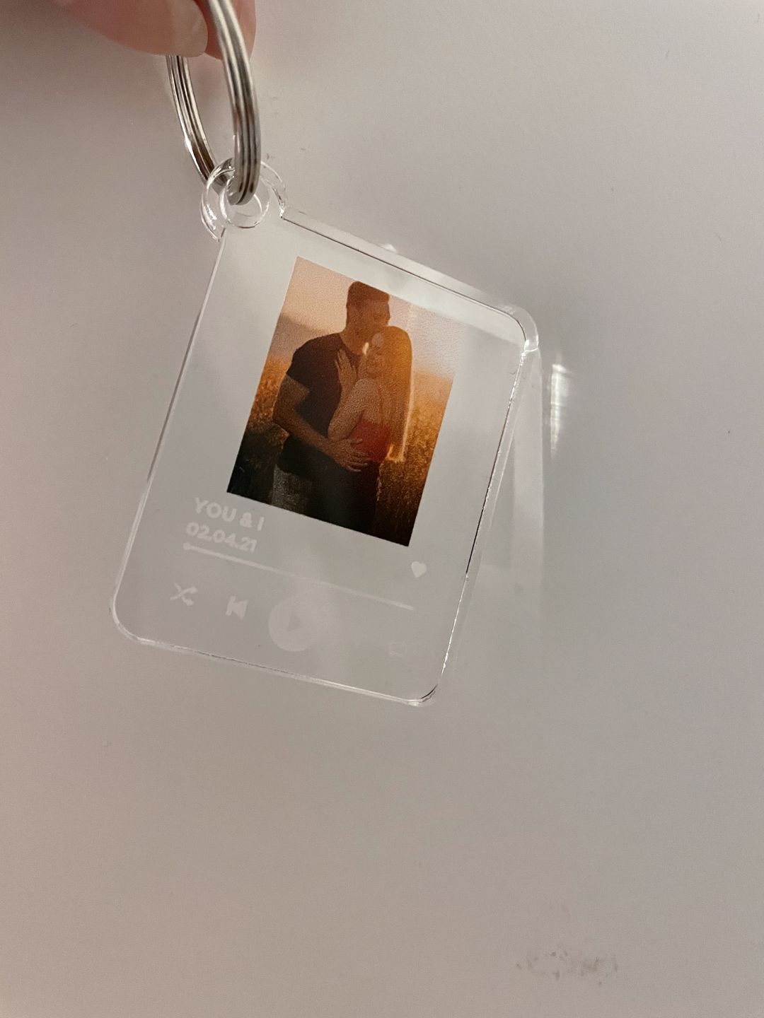 Customer photo review of MusicPrinted Song Schlüsselanhänger mit Foto