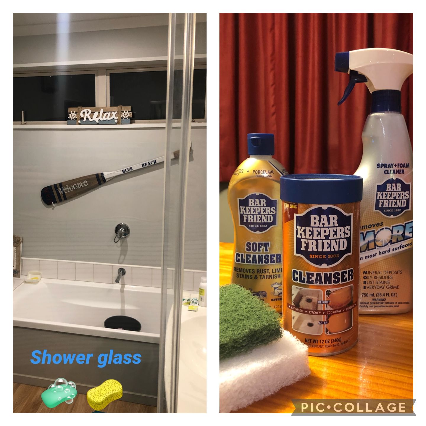 Customer photo review of Bar Keepers Friend: 3 Piece Cleaning Kit