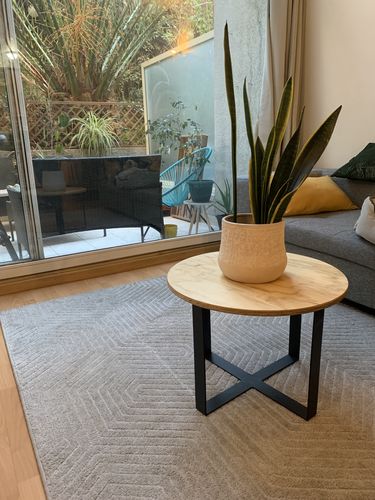 Customer photo review of Mesa de centro Redonda MIMA negro