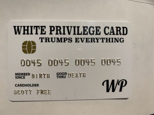 Customer photo review of White Privilege Card