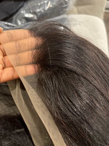 Customer photo review of Black invisible long straight hair