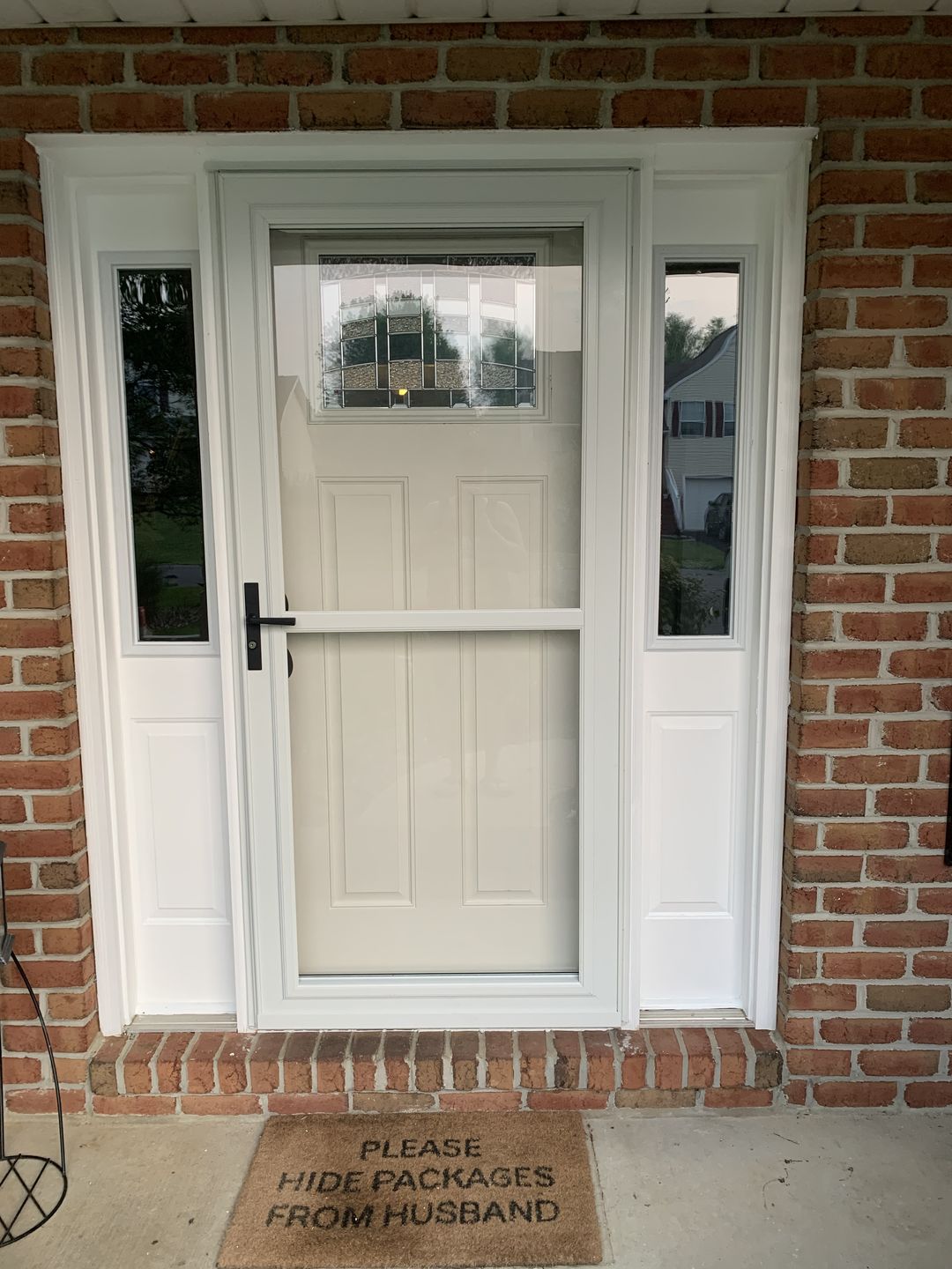 Customer photo review of Half Sidelite 10" x 38" Frame Kit