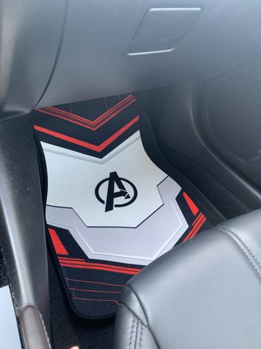 Customer photo review of Avengers Uniform Car Floor Mats Custom Car Decoration Accessories