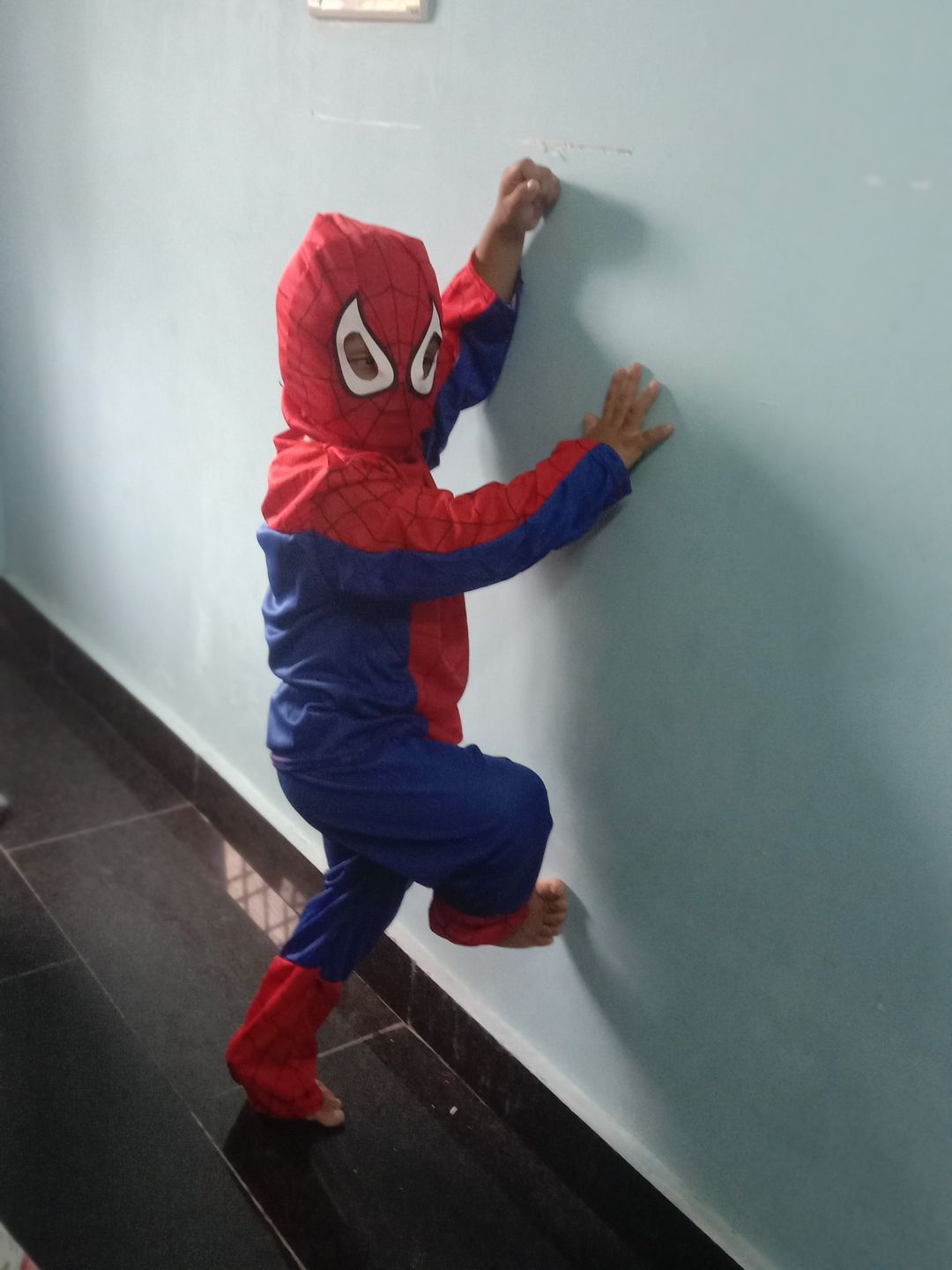Customer photo review of Amazing Spiderman Dress and Mask Combo