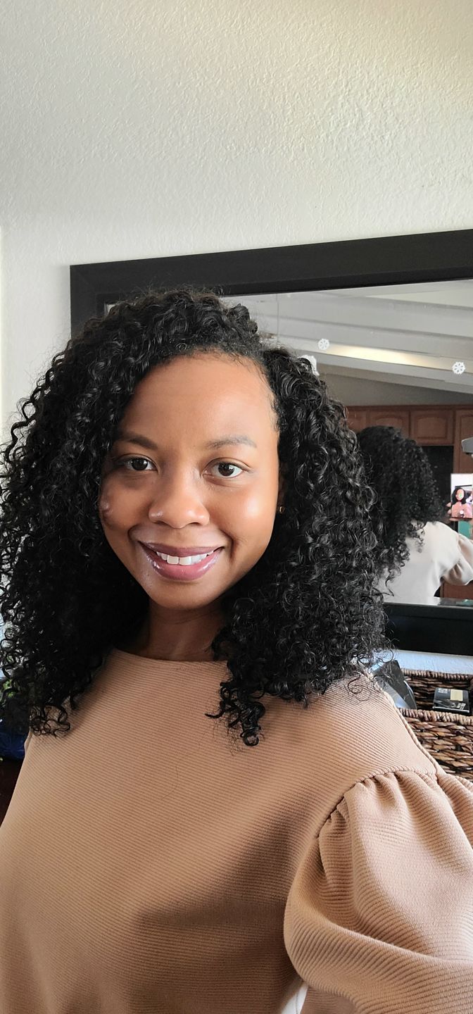 Customer photo review of Candice (3a texture ) -Thin-Part Wig