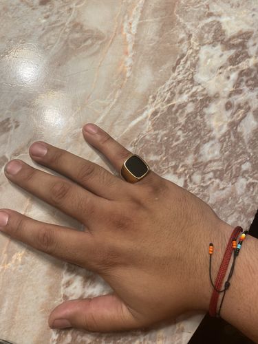 Customer photo review of ONYX RING SILVER AND GOLD