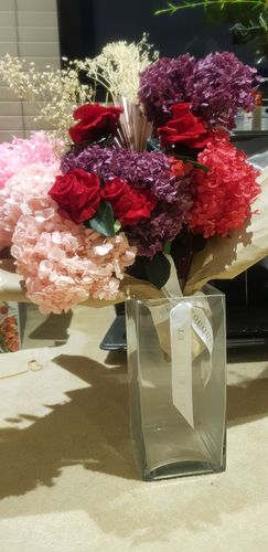 Customer photo review of Hopeless Romantic Bouquet - Dried Flowers That Last a Year