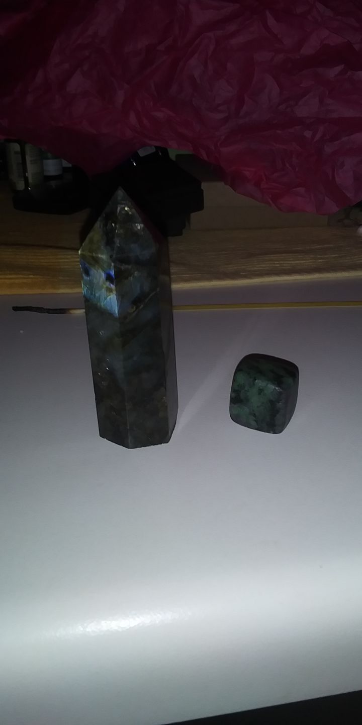 Customer photo review of Labradorite Wand