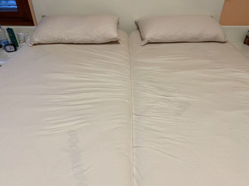 Customer photo review of מצעים מכותנה ארוכת סיבים סרוגה - גֶ׳רסִי