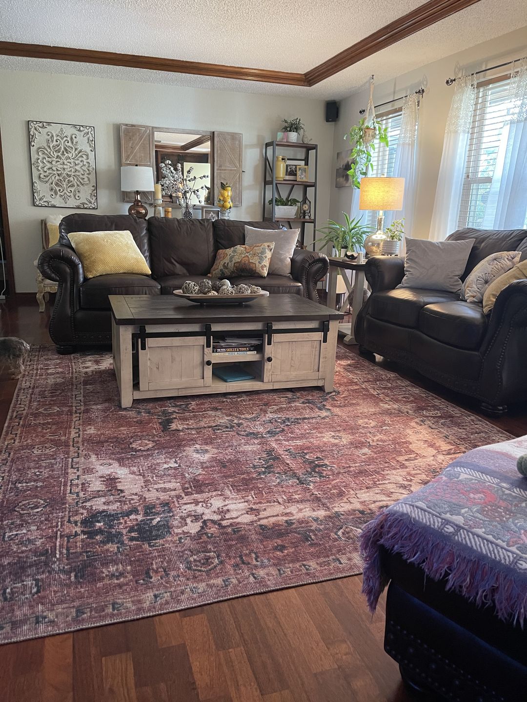 Customer photo review of Distressed Vintage Cezanne Terracotta Area Rug
