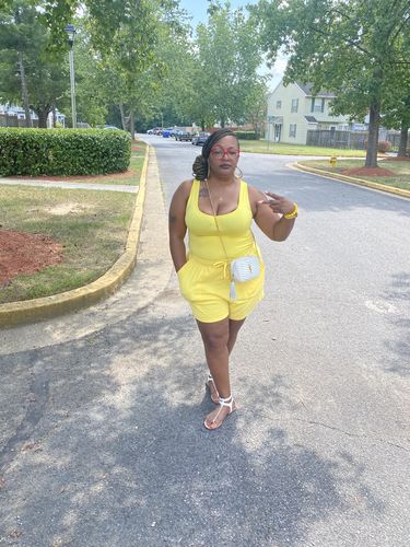 Customer photo review of Party Vibes Short Set (Yellow)