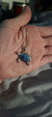 Customer photo review of Save a Turtle Necklace