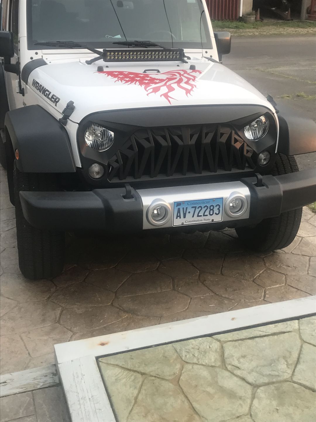 Customer photo review of Shark Grille - Matte Black for 07-18 Wrangler JK