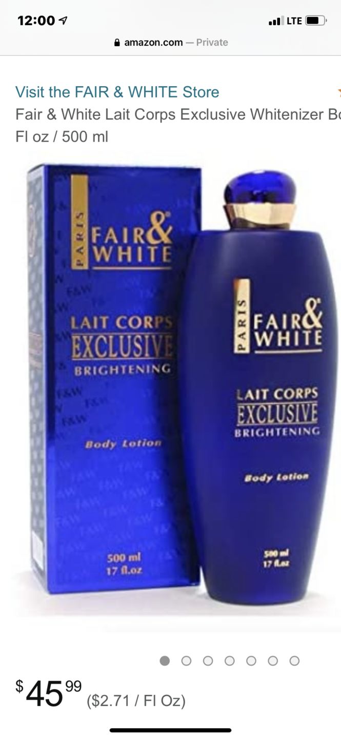 Customer photo review of Fair and White Exclusive Whitenizer Body Lotion 500 ml / 16.90 fl oz