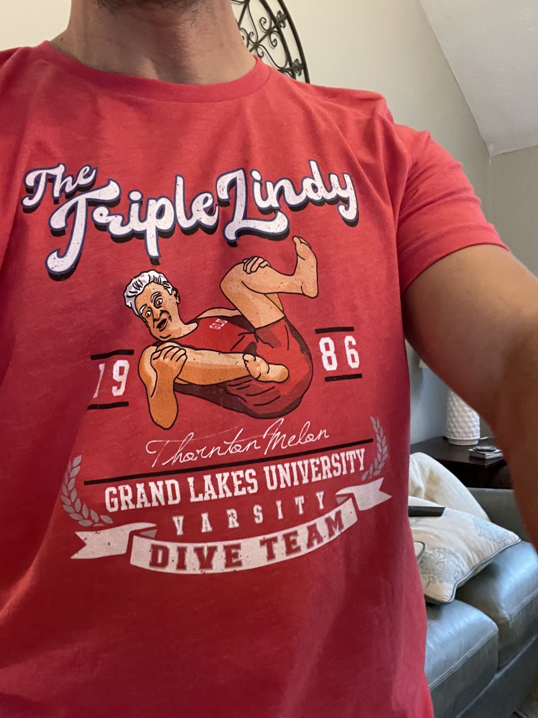 Customer photo review of The Triple Lindy Men's/Unisex Super Soft Tee