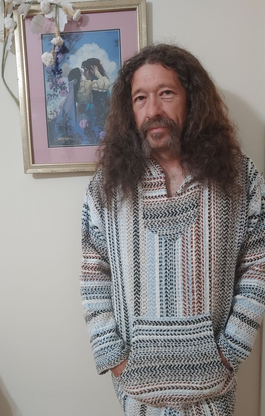 Customer photo review of Classic Stripe Terracotta Baja Hoodie