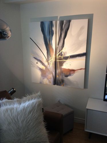 Customer photo review of 'Abstract Unity' Framed Canvas (Set of 2)
