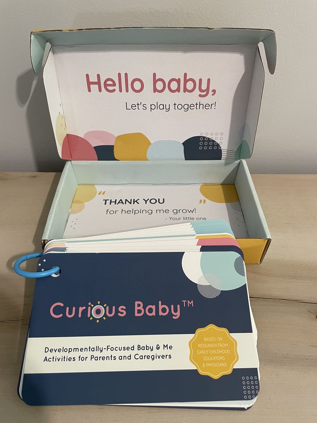 Customer photo review of Curious Baby™ Activity Cards