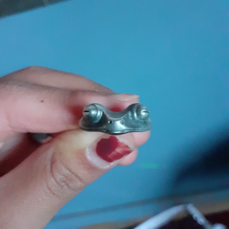 Customer photo review of Silver Frog Ring
