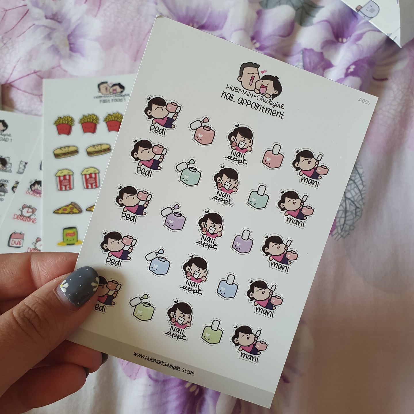 Customer photo review of Nail Appointment Planner Stickers