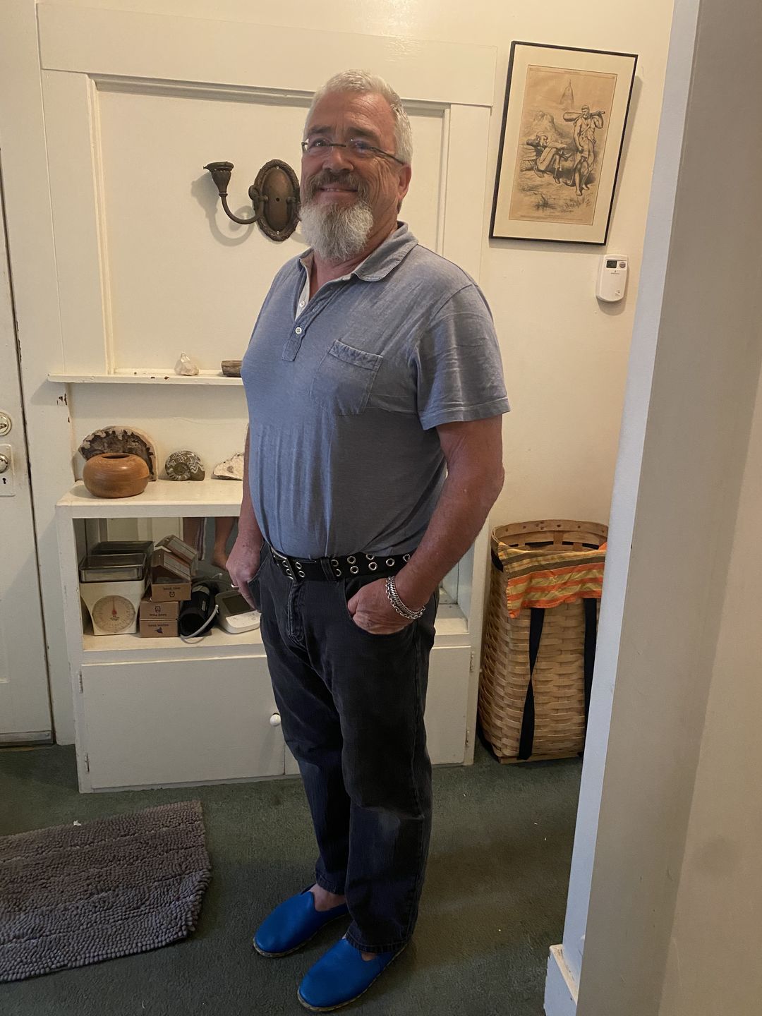 Customer photo review of The Brixton Belt - Black Double Grommet 100 % Full Grain Leather Belt