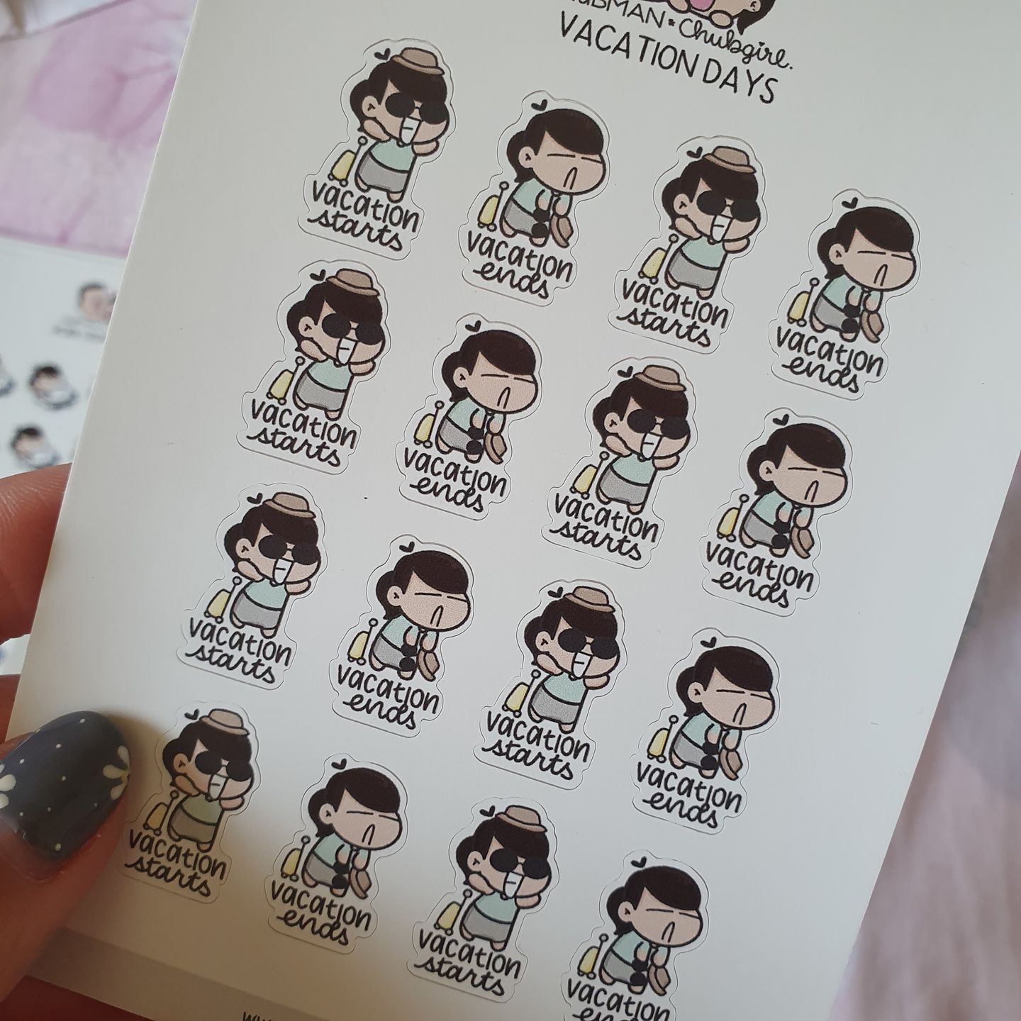 Customer photo review of Vacation Days Planner Stickers