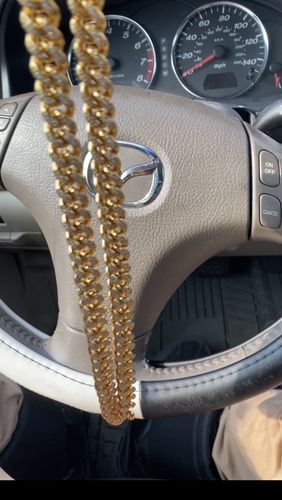 Customer photo review of 12mm Miami Cuban Diamond Chain (Gold)