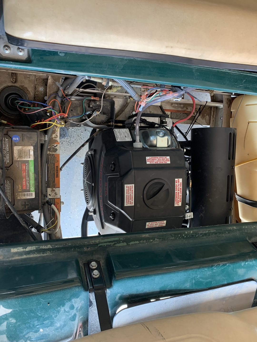 Customer photo review of Predator 22hp Installation Kit for 1998-2014 Club Car DS