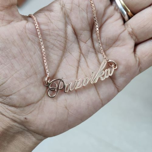 Customer photo review of Silver Personalised Eternal Necklace
