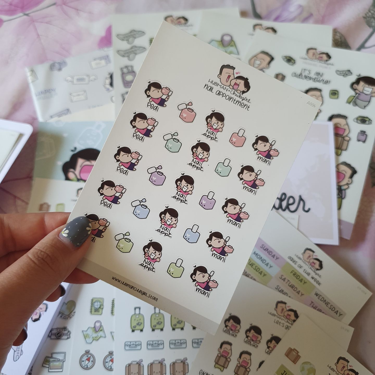 Customer photo review of Nail Appointment Planner Stickers
