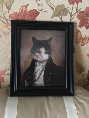 Customer photo review of The Baron - Custom Vintage Pet Portrait