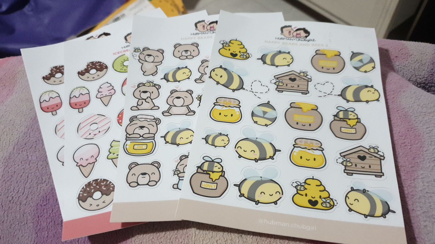 Customer photo review of Sticker Sheet - Happy Bears and Bees 3