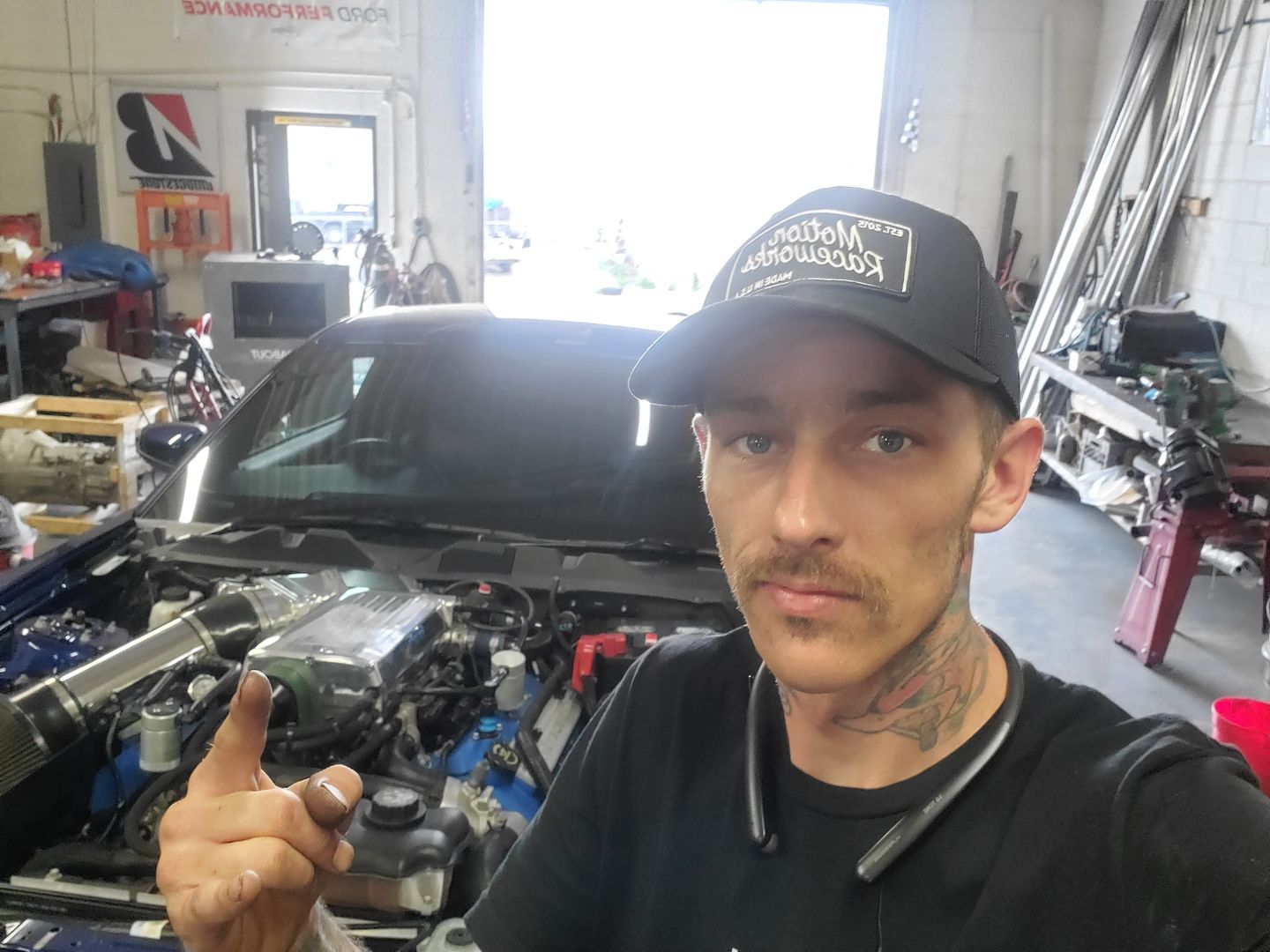 Customer photo review of Motion Heritage Hat Black/Black Snapback