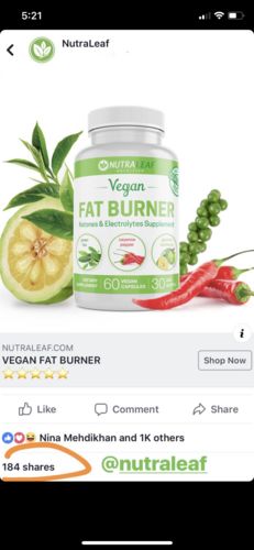 Customer photo review of NutraLeaf® Vegan Fat Burner