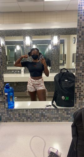 Customer photo review of Brown Tie Dye Scrunch Butt Set