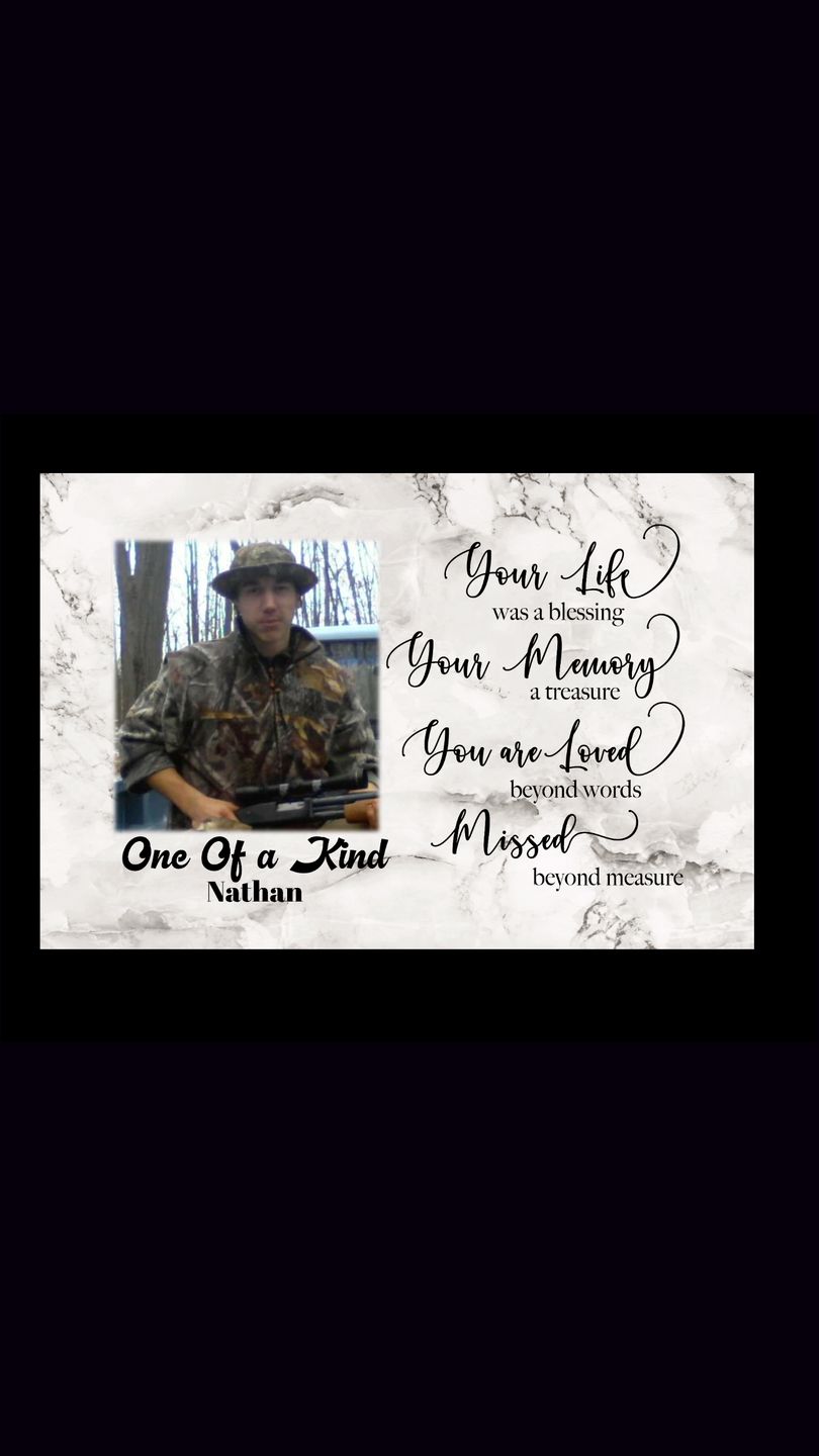 Customer photo review of In Loving Memory plaque, Personalized Memorial plaque for a lost one, lost loved one keepsake, sympathy gift photo slate, remembrance gift