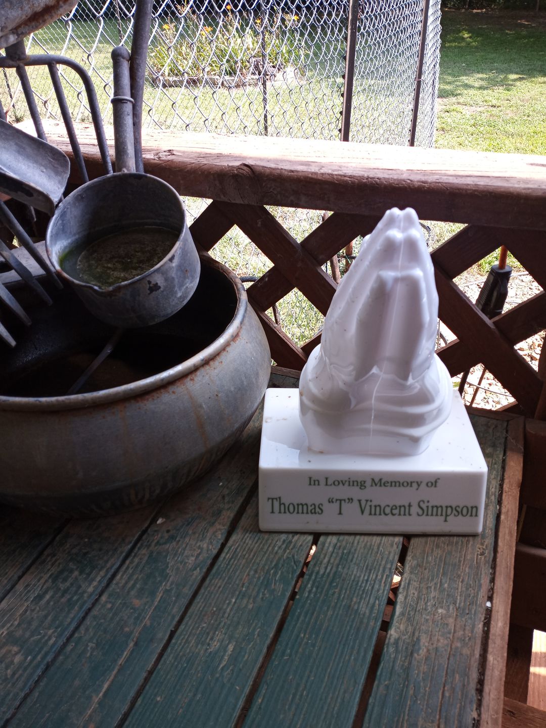 Customer photo review of Eternal Light Praying Hands