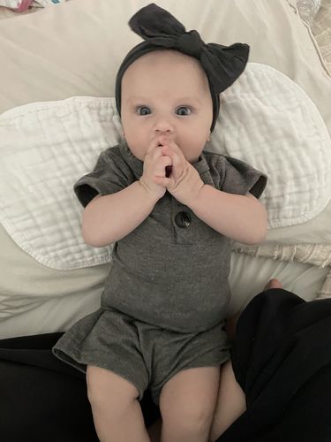 Customer photo review of Henley set in grey