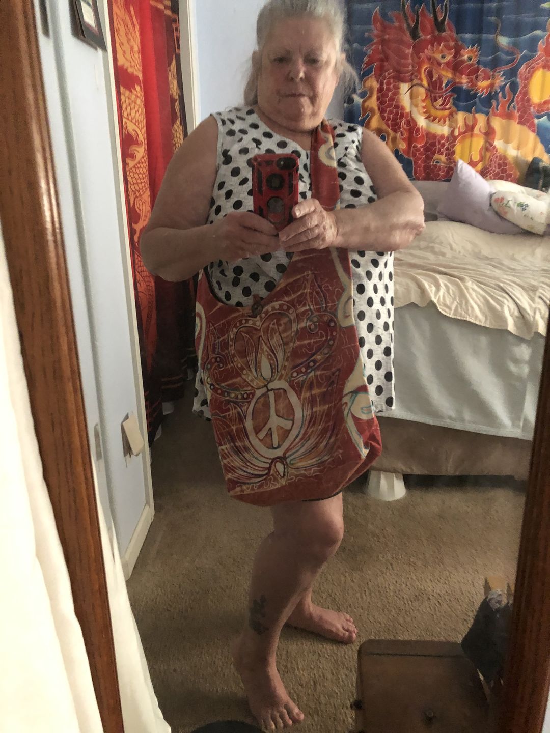 Customer photo review of Perpetual Peace Tie Dye Shoulder Bag