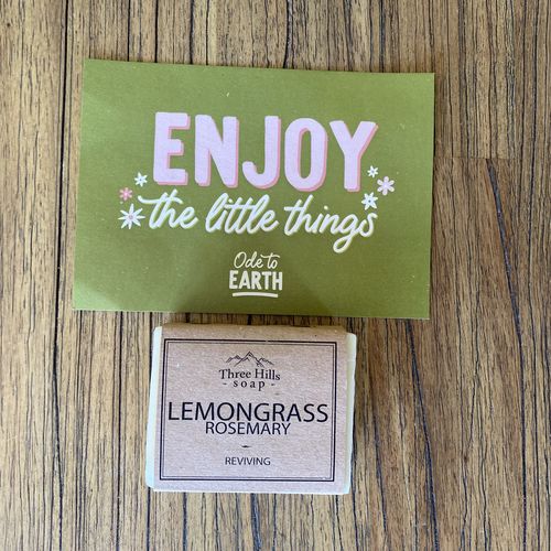 Customer photo review of Lemongrass Rosemary Soap