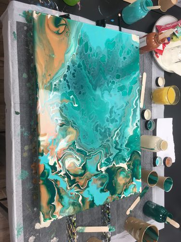 Customer photo review of Workshop: Acrylic Pouring / Einstieg ins Acrylgießen