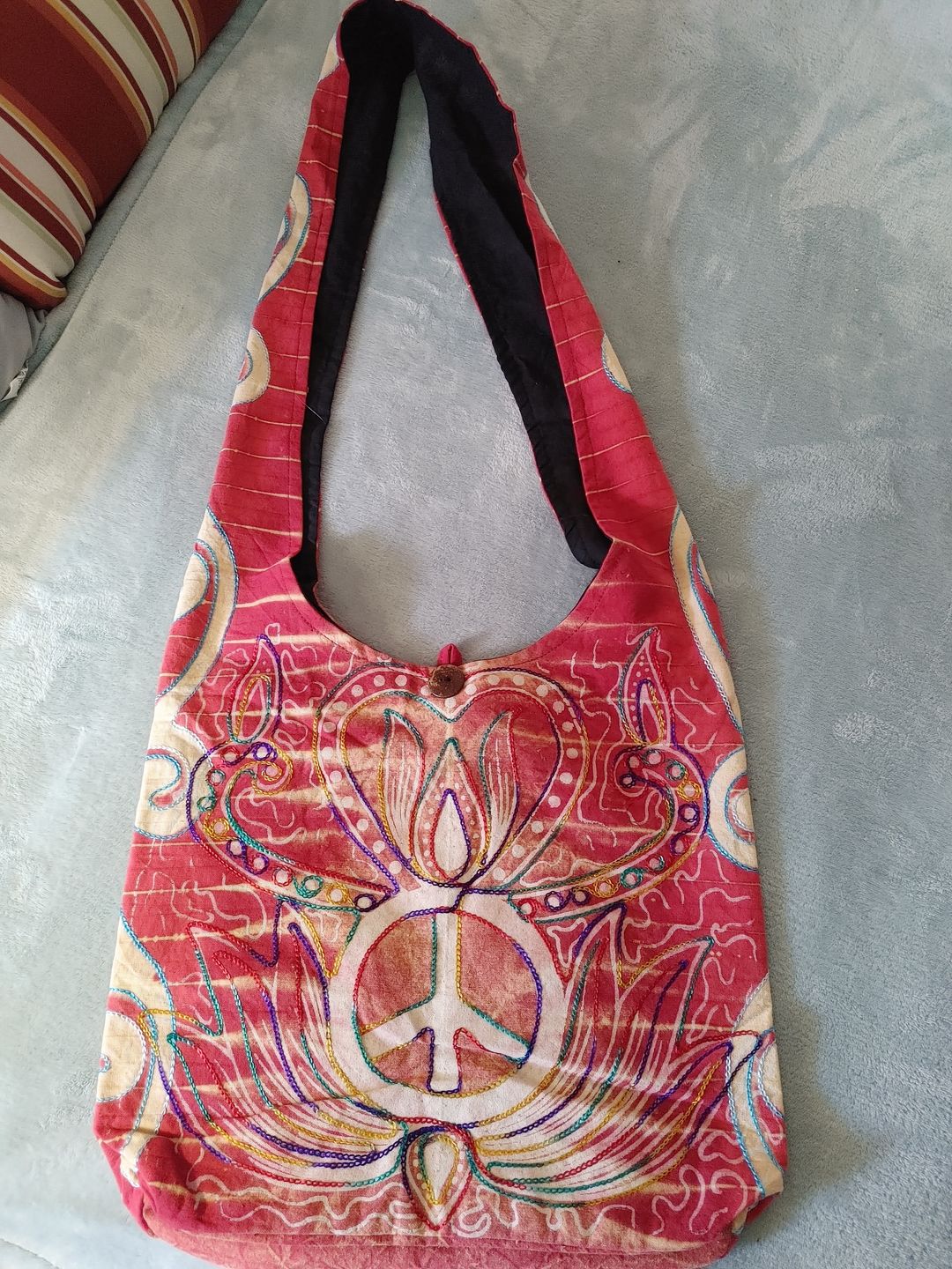 Customer photo review of Perpetual Peace Tie Dye Shoulder Bag