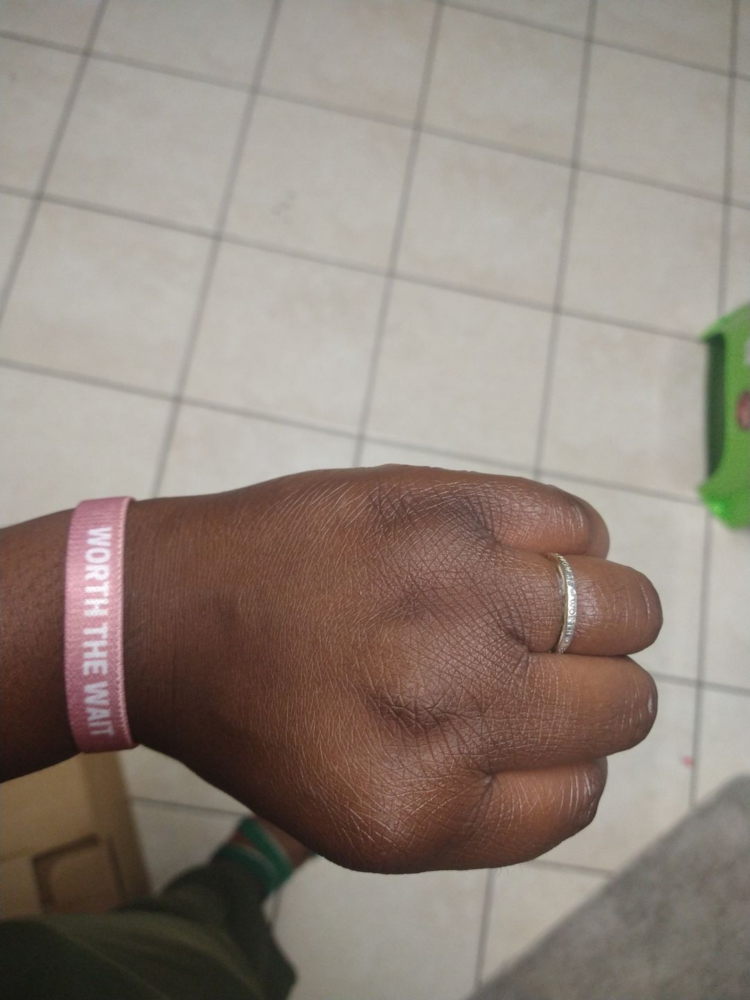 Customer photo review of WORTH THE WAIT WRIST REMINDER