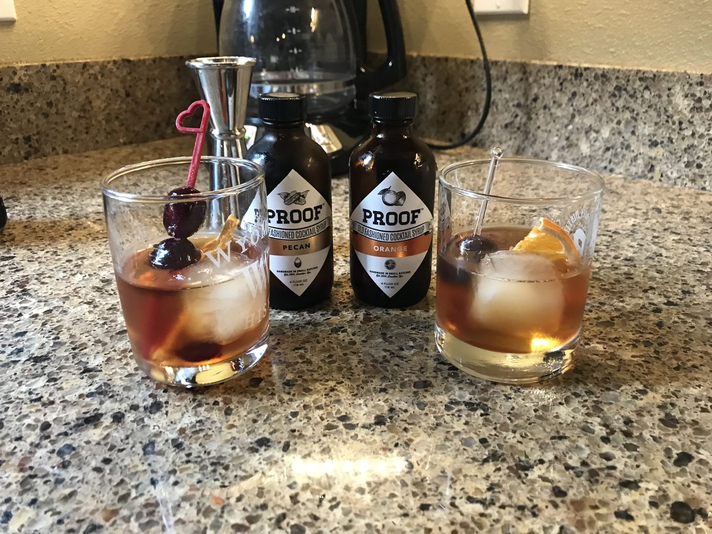 Customer photo review of Old Fashioned Cocktail Syrup Mini Set