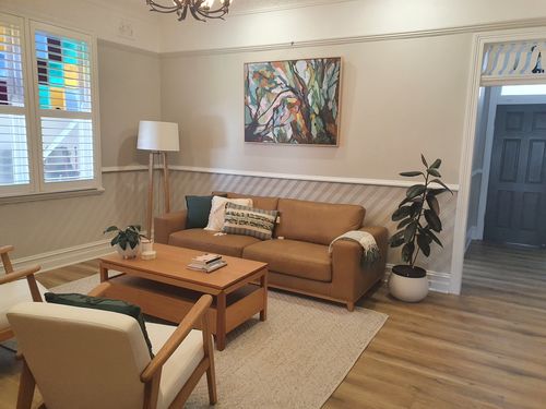 Customer photo review of Hand-Finished Eucalypt Forest -  Original Abstract Australian Bush Nature Painting Stretched Canvas Wall Art Print