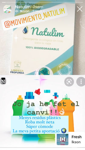 Customer photo review of Eco-Tiras de Detergente 40 lavados Natulim